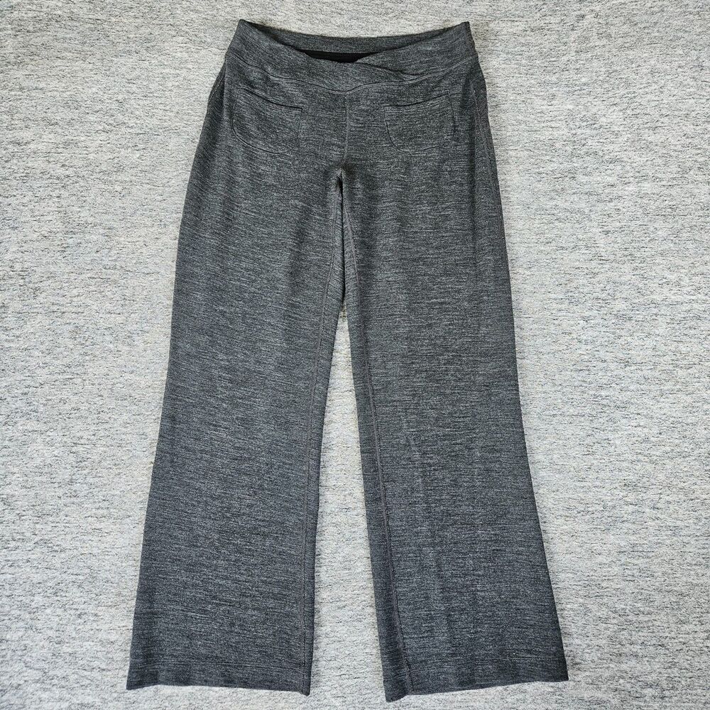 ibex Zque Merino Wool Gray Women's M Wide Leg Pants Crossover Gorpcore Outdoors